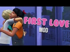 the first love mod is shown in this animated video game, which features two women hugging each other