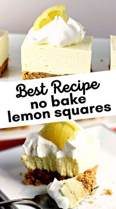 the best recipe for no bake lemon squares