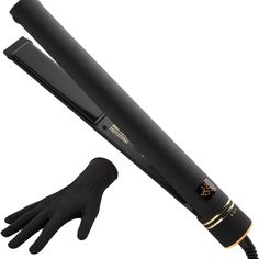 Hot Tools Pro Artist Black Gold Evolve Lonic Salon Hair Flat Iron | Long-Lasting Finish For Straightening Hair, (1 In) Hair Flat Iron, Straightening Hair, Hair Irons, Silky Smooth Hair, Unique Plates, Pin Curls, Flat Iron Hair Styles, Hot Tools, Desert Island