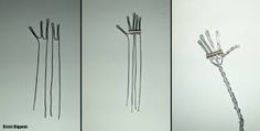 three pictures of forks and spoons in different positions