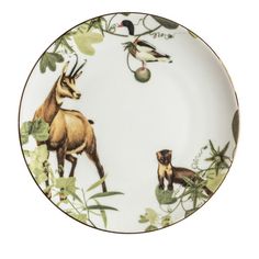 an animal plate with animals on it