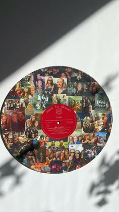 a record with many pictures on it