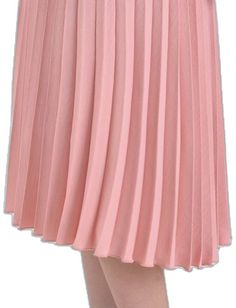 Waist Band, Pleated Skirt, Midi Length, Elastic Waist, Band, Skirt, White