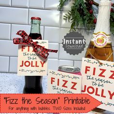 two bottles of fizz the season's printables