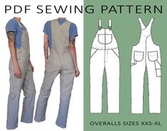 the overalls sizes xxxl are easy to sew