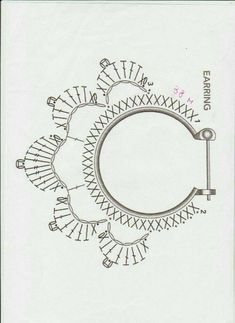 a drawing of a circular object on paper