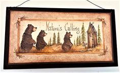 Lodge Bathroom Decor, Bear Bathroom Decor, Lodge Style Decorating, Lodge Bathroom, Rustic Shower Curtains, Black Bear Decor, Country Bathroom Decor, Country Baths, Cabin Theme