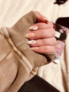 Thanksgiving Nails Design, Nails Design Fall, Thanksgiving Nail Ideas, Do It Yourself Nails, Checkered Nails, Boho Nails, Thanksgiving Nail Designs, Thanksgiving Nail