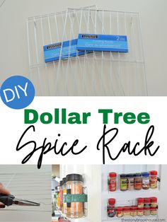 diy dollar tree spice rack with instructions to make it