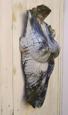 a piece of drift wood is hanging on the wall