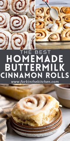 the best homemade buttermilk cinnamon rolls recipe is so easy and quick to make