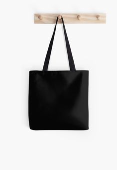 Soft polyester canvas shopping bag with edge-to-edge print on both sides. Fully lined for extra strength. Three sizes to choose from. Darkest Black Color, Black Duvet Cover, Bag Mockup, Solid Color Shirt, Canvas Shopping Bag, Black Tote, Plain Black, Shades Of Black, Medium Bags