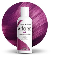 Transform your hair with the vibrant and long-lasting hues of Creative Image Adore Semi-Permanent Hair Color. This innovative hair dye is designed to infuse each strand with rich, radiant color while maintaining the health and integrity of your hair. Free from harsh chemicals like ammonia, peroxide, and alcohol, Adore provides a gentle yet effective coloring experience that leaves your hair feeling soft, silky, and full of life. Adore’s unique formula is enriched with natural ingredients that no Magenta Hair Color, Adore Hair Dye, Raspberry Hair, Burgundy Hair Dye, Magenta Hair, Semi Permanent Hair Dye, Dyed Red Hair, Semi Permanent Hair Color, Hair Dyes