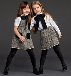 Vintage Kids Fashion, Dolce And Gabbana Kids, School Uniforms, Kids Collection, Stylish Kids, Kids Fashion Girl