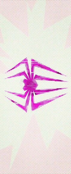 an abstract pink and white background with some lines in the shape of a flower on it