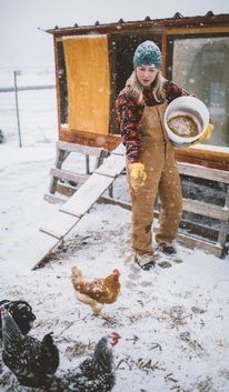 winter farm Canada Outfit, Fire Vibes, Women Farmer, Farm Outfits, Homestead Cabin, Farm Girl Style, Farm Animals Preschool, Homestead Recipes, Winter Farm