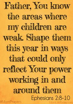 an old paper with the words father, you know the areas where my children are weak shape