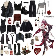 Genshin Clothes, Rosaria Genshin, Character Inspired Outfits, Coordinating Outfits, Anime Inspired Outfits, Casual Cosplay, Dark Feminine Aesthetic, Feminine Aesthetic, Gothic Outfits