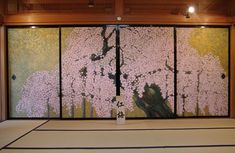 Masanori Kobayashi "Plum tree in full blossom" 20th centur… | Flickr Japanese Sliding Doors, Japanese Home Design, Saitama Prefecture, Japanese Style House, Traditional Japanese House, Japanese Screen, Japanese Room, Plum Tree, Japan Culture