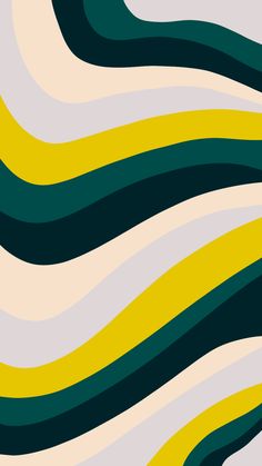 an abstract background with wavy lines in shades of green, yellow and white