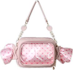 Cute Shoulder Bag For Valentine's Day, Pink Heart-shaped Shoulder Bag For Daily Use, Cute Pink Square Bag, Pink Heart-shaped Bag With Detachable Strap, Cute Pink Satchel Shoulder Bag, Cute Pink Bag With Detachable Strap, Cute Pink Heart-shaped Bag, Cute Shoulder Bag With Detachable Strap For Gift, Cute Heart-shaped Pink Bag