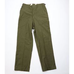 Vintage 50s Korean War Mens Medium Wool M1951 Field Pants Trousers Green Usa Mens Pants Blemishes Both Legs Front And Back And Inside. Usa Made Mens Size Medium Measurements Are: 17 Inches Across The Waist Laid Flat 35 Inch Inseam 47 Inches From Top To Bottom 10.25 Inch Leg Open Green Wool Check Out My Other Items In My Store! Pr1328 Field Pants, Military Pants, Vintage Pants, Green Wool, Pants Trousers, Chinos Pants, Vintage Men, Mens Pants, Trousers