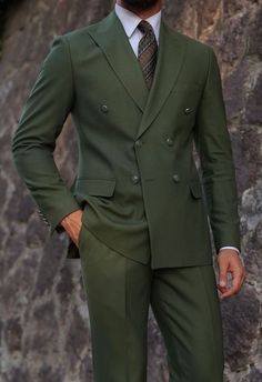 This is a Classy Green color 2 Piece Suit by GoldenfashionStore /crafted from high quality fabric and imported materials. Our products are handcrafted by experienced tailors who make sure the that the stitching is precise, lining is proper and the overall product is sturdy enough to not go out of shape for more than a few years. Also all our products have extra margins in their length, sleeves, sides so it's easily alterable if your size changes after some time. To see more available colours and designs in this collection, Check out the ' Collection' Section. *This is a 2 piece set of a Coat+pant  *We also offer customization so we can provide you an even better fit if you massage us your measurements (in inches) of Chest, Stomach, Waist, Hip, Shoulder and Actual Height after ordering. *Wa Double-breasted Tuxedo Three-piece Suit For Groom, Green Double Breasted Suit With Suit Collar, Double-breasted Groom Tuxedo, Green Double Breasted Suit With Notch Lapel, Fitted Double-breasted Tuxedo In Suiting Fabric, Fitted Double-breasted Party Set