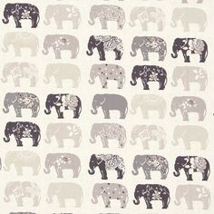 an elephant print wallpaper with many different elephants on it's back and sides