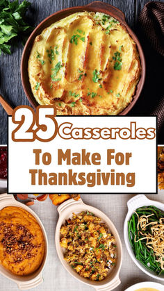 25 delicious casseroles for Thanksgiving – make ahead and easy Simple Thanksgiving Recipes Sides, Thanksgiving Recipes For 2 People, Thanksgiving Dishes To Bring Potlucks, Thanksgiving Make Ahead Recipes, Thanksgiving Side Dishes Make Ahead, Casseroles For Thanksgiving, Great Sides, Thanksgiving Casseroles, Cheesy Mashed Potato Casserole