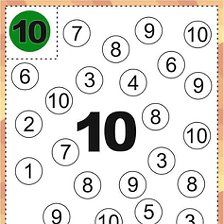 the number ten worksheet for children to learn numbers and counting them into 10