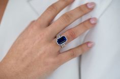 Sapphire engagement white gold ring ,Emerald cut Lab created blue sapphire ring, September birthstone, promise ring, gemstone jewelry, rings ♠ Stone Details ➵ 6.5Ct Approx. Total (12.00 x 7.50 mm) ➵ Band Width: 1.5mm ➵ Gemstone: Sapphire ➵ Side Stone: Moissanite / Simulated Diamond ➵ Stone Color ( Deep Blue) ➵ Stone Luster: Excellent ➵ Stone Clarity: VVS ➵ Stone Make: High Quality ➵ Center Stone Shape: Emerald cut ➵ Metal Change(10k/14k/18k White/Yellow/Rose Gold) ➵ Handmade item I accept custom Blue Stone Gold Ring, Radiant Cut Sapphire Jewelry For Wedding, Anniversary Sapphire Ring Square Cut, Anniversary Square Cut Sapphire Ring, Rectangular Lab-created Sapphire Ring For Anniversary, Radiant Cut Lab-created Sapphire Jewelry For Wedding, Anniversary Rectangular Lab-created Sapphire Ring, Wedding Sapphire Ring With Square Cut And Prong Setting, Square Cut Sapphire Ring With Prong Setting For Wedding