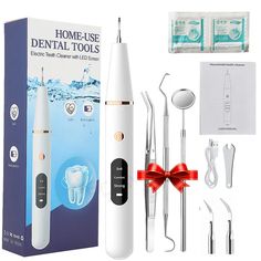 color: White Kit Teeth Tartar, Teeth Plaque, Tartar Teeth, Plaque Teeth, Plaque Removal, Best Teeth Whitening, Stained Teeth, Natural Teeth Whitening, Dental Tools