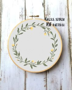 the cross stitch pattern has been made in two different colors