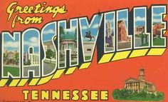 an old postcard from nashville, tennessee