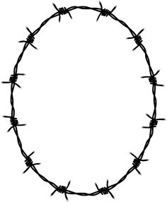 a circle made up of barbed wire