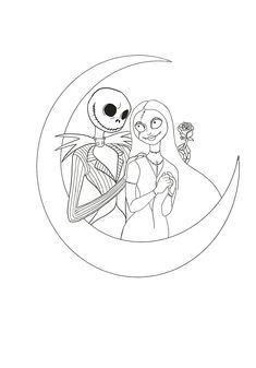 an image of jack and sally from the nightmare