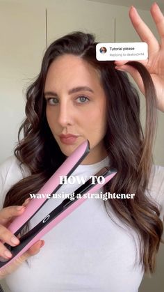 PRO HAIR HACKS, TIPS & TUTORIALS | Save this video immediately!! This is how I curl both sides using a straightener. I’m using the @ghdhair platinum + styler Please leave... | Instagram Straightener Beach Waves, Beach Waves Straightener, How To Do Beach Waves With Flat Iron, Beach Waves With Straightener, How To Wave Your Hair, Beach Wave Tutorial, Wavy Hair With Straightener, Beach Waves With Flat Iron, Straightener Waves