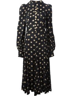 Biba London Vintage Star, Zooey Deschanel, 70s Dress, Star Dress, Style Maxi Dress