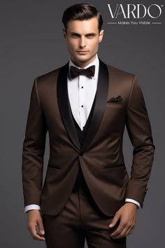 >>ORIGINAL ARTWORK AND CONTENT, PLEASE DO NOT COPY<< Men Suits, Suits For Man, Elegant Coffee Brown Tuxedo Suit for Men - Premium Formal Wear, Formal Attire, Formal Attire for Men, Formal piece Wedding Suit, Double Breasted, Formal Fashion Slim Fit Suit. Description: Elevate your formal style with this exquisite Coffee Brown Tuxedo Suit for men. This timeless ensemble exudes sophistication, making it a must-have addition to your Elevate your style game with our exquisite Coffee Brown Tuxedo Suit for men - the epitome of sophistication and refinement. Crafted with meticulous attention to detail, this premium formal ensemble is designed to make you stand out on any special occasion. Handpicked for the modern gentleman, this coffee brown tuxedo suit exudes an aura of confidence and charm. Whe Brown Tuxedo Suit For Groom, Brown Fitted Sets For Groom, Tailored Brown Sets For Groom, Brown Tuxedo For Formal Occasions, Brown Formal Tuxedo, Brown Blazer For Groom, Classic Brown Tuxedo For Groom, Brown Tux, Brown Groomsmen