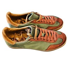 Jeffrey Campbell Keys Low Top Sneakers Satin Brown Green Brand New With Box Lace-Up Closure Vintage Style Faux Leather And Faux Suede Detail Ward Robes, Silver Sneakers, Leather High Tops, Bow Sneakers, Jeffrey Campbell Shoes, Low Top Sneakers, Suede Sneakers, Black Sneakers, Platform Sneakers