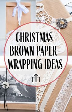 christmas brown paper wrapping ideas with text overlay