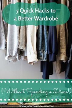 Do you wish you could improve your wardrobe but don't know where to start? Don't have time or money to revamp your closet right now? Here are some easy hacks to a better wardrobe for free! Closet Revamp, Scarf Organization, How To Simplify, Easy Hacks, Types Of Jeans, Wardrobe Planning, Beauty Tricks, Fashion Fail, Clothing Care