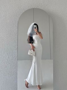 Fishtail Skirt, Fishtail Dress, Custom Made Clothing, Long Summer Dresses, Skirt Dress, Types Of Skirts, Pure White, Prom Dresses Long, Skirt Length