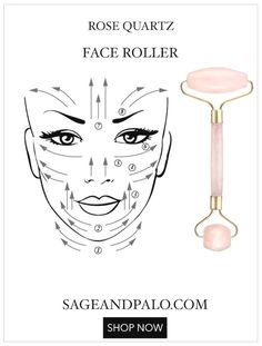 Rose Quartz Face Roller, Quartz Face Roller, Facial Tools, Beauty Hacks Skincare, Face Tips, Neck Exercises, Glowing Face, Facial Exercises