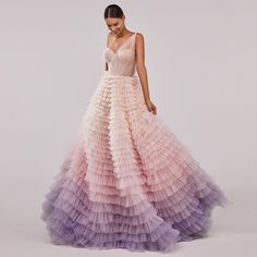 Warm Tips : 1. If the dress 100% real photos ? All the dresses you see are 100% real photos made by our factory ,you will get exactly what you see ,even more beautiful than photos :) 2. How long can I receive the dress ? Usually we can ship the dress within 7-15 days .Shipping time is about 5-7 working days by DHL ,Fedex,UPS,TNT etc.If you need it urgently , please tell us ,we can arrange a rush order for you :) 3. If have the tax? The taxes are charged by your country ( most countries doesn't c Ombre Maxi Dress, Long Evening Gowns, فستان سهرة, Gown Prom, Stunning Gowns, Ball Gowns Prom, Tulle Prom Dress, Prom Dresses Ball Gown, Formal Dresses For Women