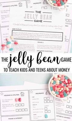 the jelly bean game to teach kids and teens about money is an easy, fun way to learn how to use it