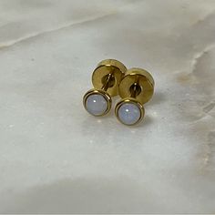 Cute Set Of Stud Earrings. These Have A Comfortable And Secure Screw-On Flatback Making Them Exceptionally Comfortable To Wear. Check Out My Other Flatback Earrings And Bundle To Save! Message Me With Any Questions! Flatback Earrings, Cute Sets, New Color, Screw, Gold Tones, Jewelry Earrings, Stud Earrings, Women Jewelry, Stainless Steel