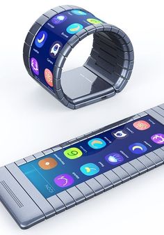 an image of a cell phone with a wristband on it's display screen