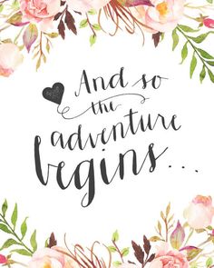 an illustration with the words and so adventure begins in black ink on a white background