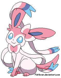 a pink and blue pokemon sitting on the ground